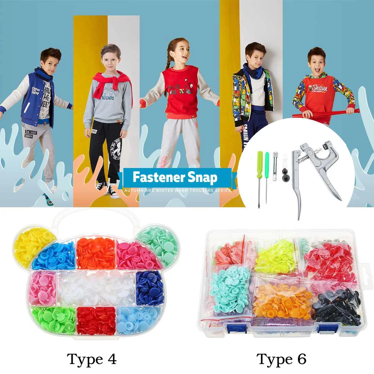 

480 Sets Diy Kam T5 Baby Resin Snap Buttons Plastic Snaps Clothing Accessories Press Stud Fasteners Button Buttons For Clothing