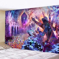 buddha tapestry fantasy art wall hanging bohemian psychedelic meditation aesthetics room wall decoration tapestry 8 sizes