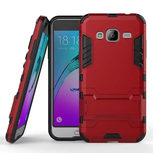 Чехол книжка для samsung Galaxy J3 2016 J320 J320F J320H Heavy Duty гибридный жесткий прочный резиновый