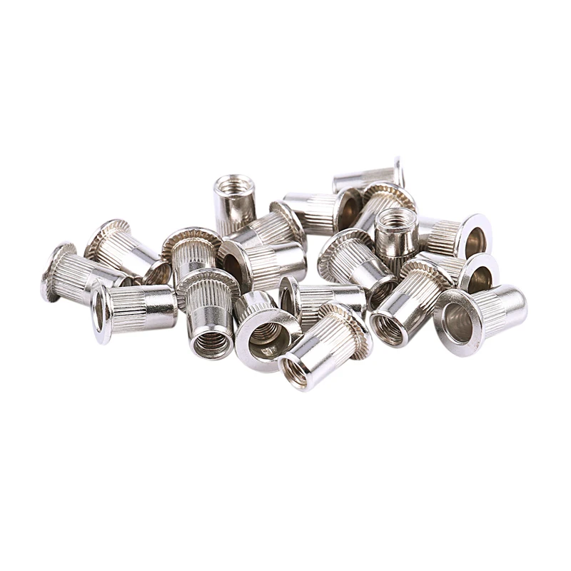 20 штук 304 заклепка из нержавеющей стали Rivnut вставка Nutsert M6x15mm|Гайки| |