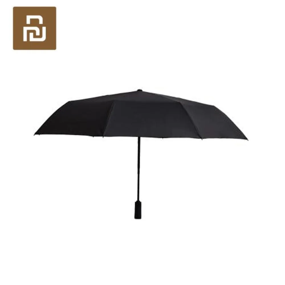 Зонт Youpin черный автоматический Солнечный дождливый алюминиевый ветрозащитный