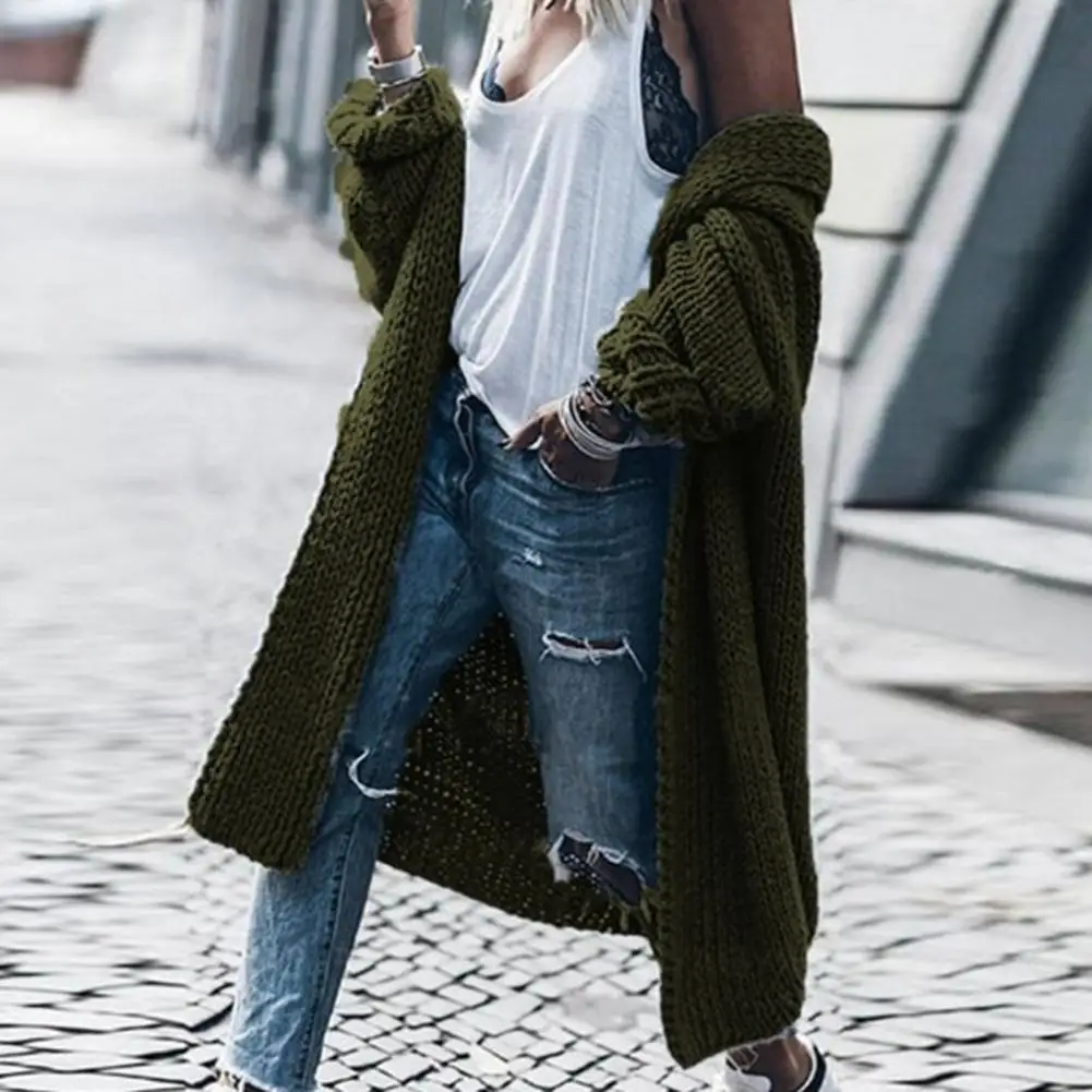 

Ultra Soft Casual Long Sleeve Open Front Sweater Cardigan Autumn Winter Sweater Cardigan Open Front for Daily Wear