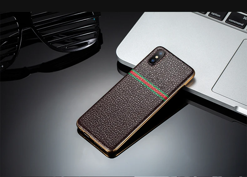 Gucci Coffee Ультратонкий кожаный чехол с металлической рамкой, маленький мобильный телефон, Bluetooth Dialer, две sim-карты, детский телефон, сенсорный ключ, вибрация - Цвет: Gucci Coffee