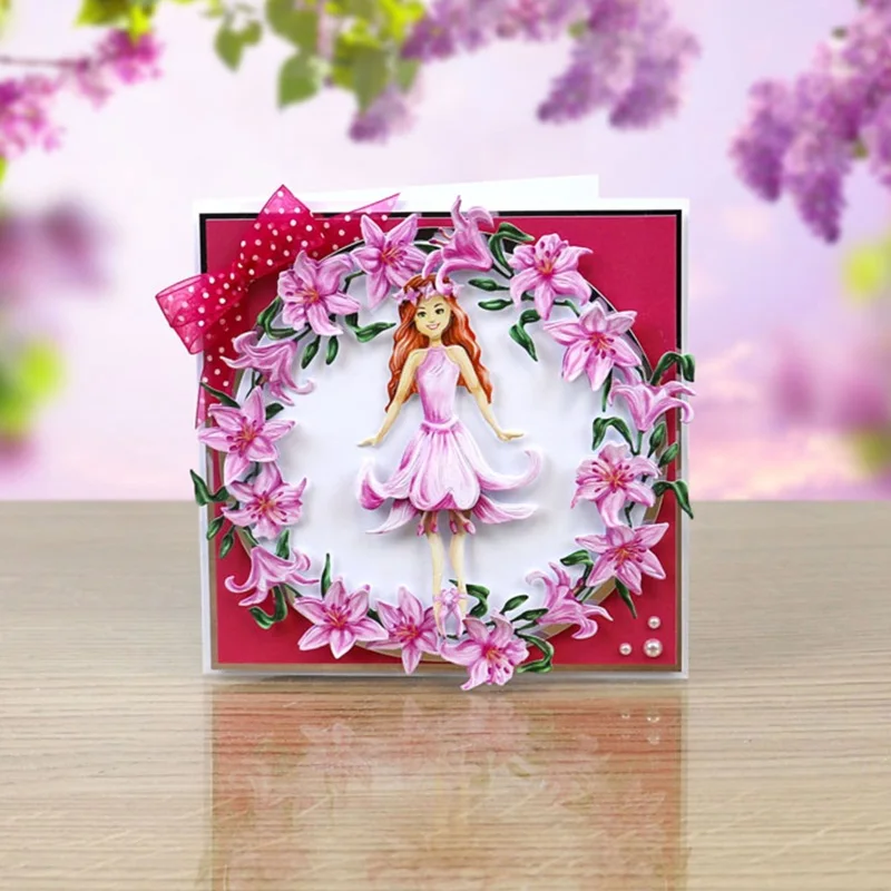 Morning Glory Flower Vine Металл резка Скрапбукинг для карт альбом делая Шаблон трафарет тиснение новые штампы