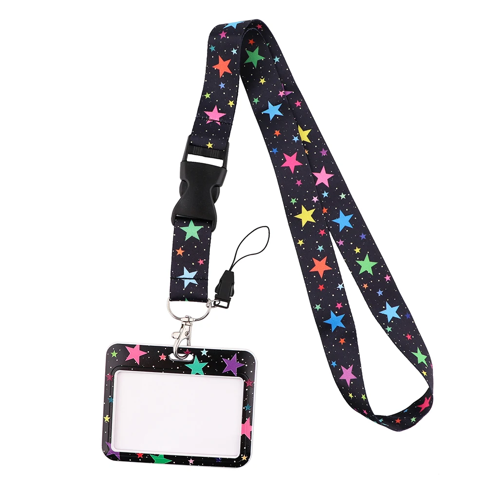

YL833 New Fashion Star Neck Straps lanyard Car Keychain ID Card Pass Gym Mobile Phone Key Ring Badge Holder Accessories