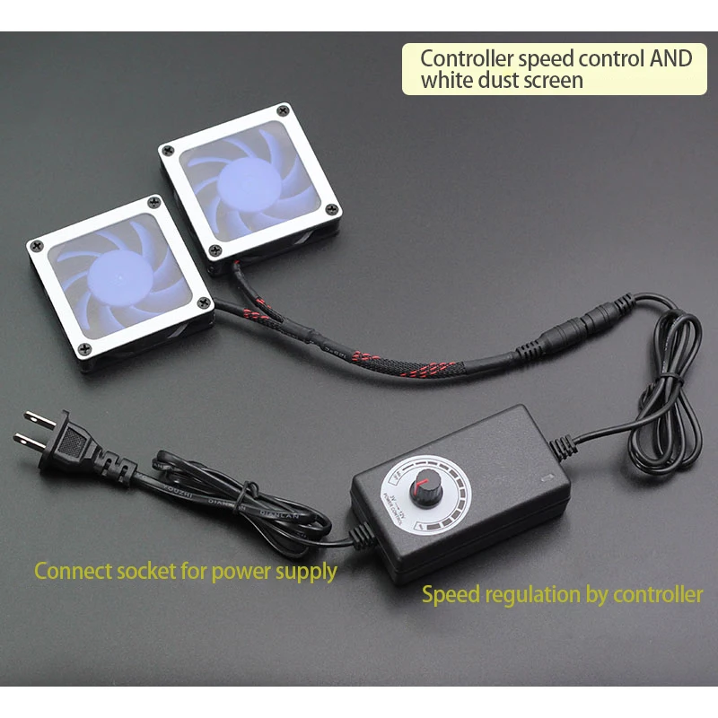 AC68U, AC86U, EX6200, Tenda AC15 AC1900P маршрутизатор, 7 см вентилятор тепловыделения, Пыленепроницаемая сетчатая крышка, регулятор скорости