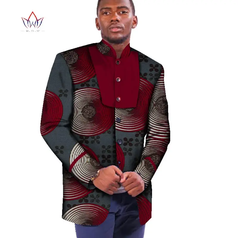 Африканская куртка для мужчин Африканский Мужской Топ с длинным рукавом