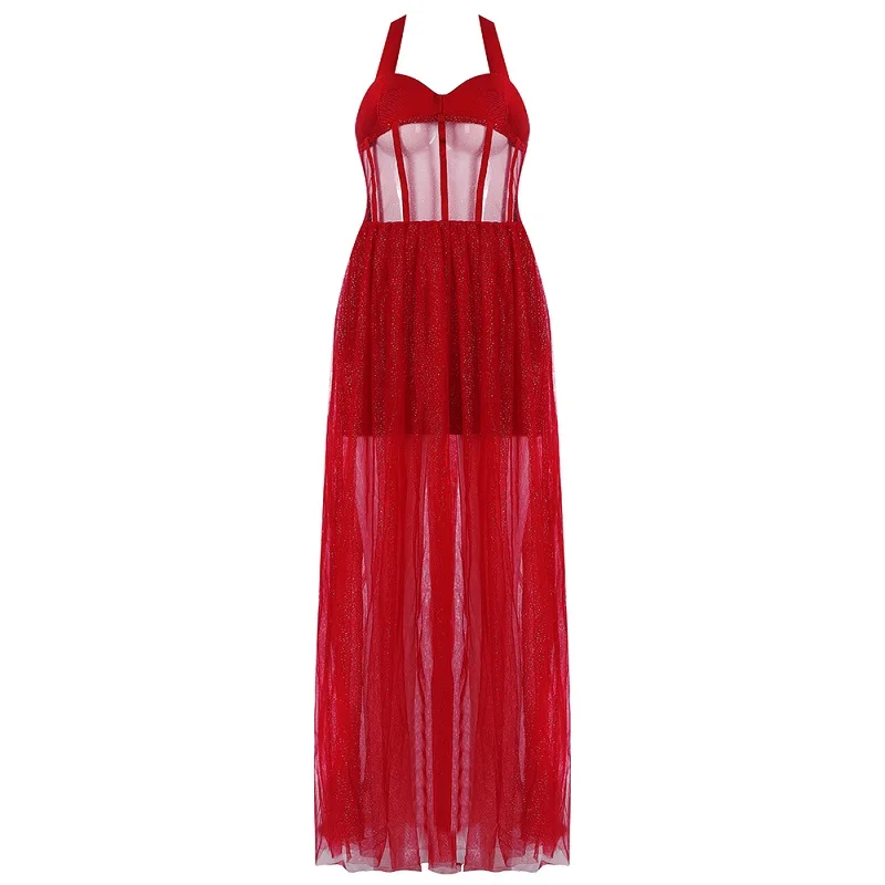 Новое обновление лидер продаж модное красное элегантное женское длинное платье