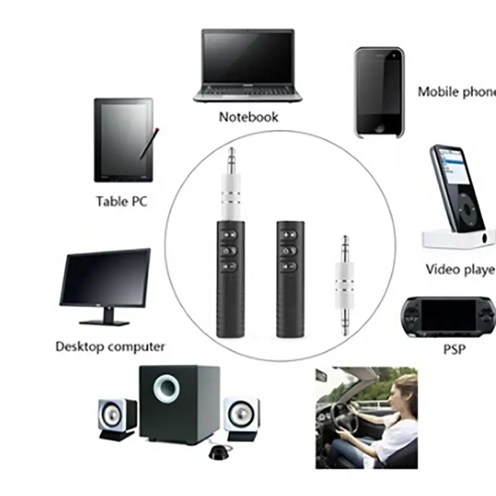 Автомобильный Bluetooth AUX Универсальный 3 5 мм разъем комплект аудио адаптер fm
