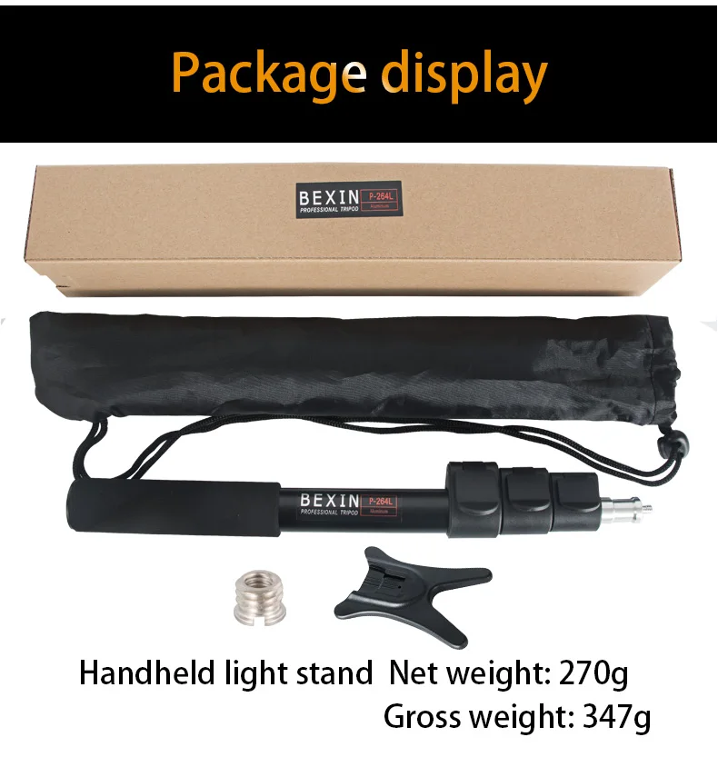 BEXIN алюминиевая вспышка для фотовспышки ручной держатель вспышки рукоятка 102 см