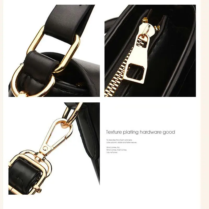 

RUOU 2019 Bucket bag Fashion Women Bag Leather Handbags PU Shoulder Bag Small Flap Crossbody Bags for Women Messenger Bags