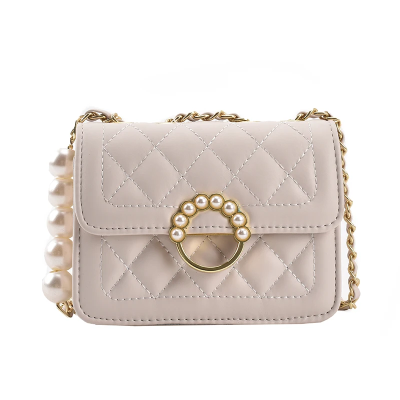 

Lingge Small Lingge PU Leather Crossbody Bag for Women 2021 Female Summer Chain Luxury Trendy Shoulder Handbags and Purses