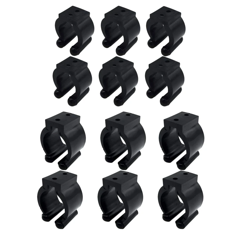 

12 Pieces Regular Fishing Pole Rod Holder Storage Clips Rack 2 Style & 6 Pcs Each Style- Big for Hold Handle, Small for Hold You