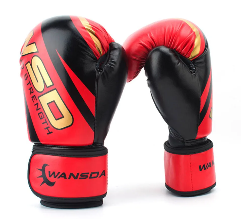 Кикбоксерские перчатки для мужчин и женщин из искусственной кожи Каратэ Муай Тай