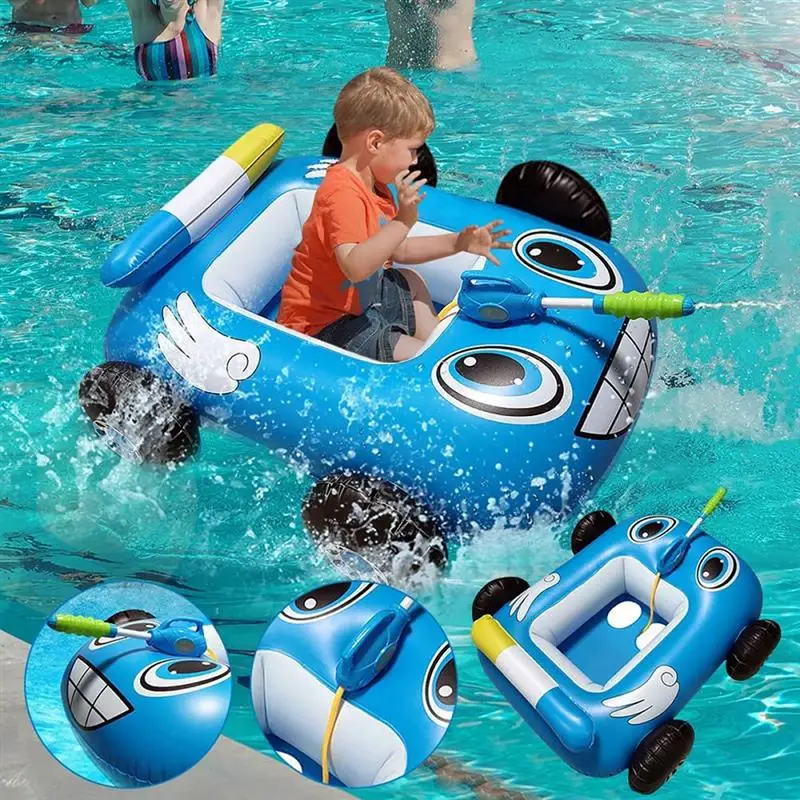 Надувное плавательное кольцо с пистолетом-распылителем, игрушки для бассейна, детское летнее кресло, аксессуары для бассейна для детей