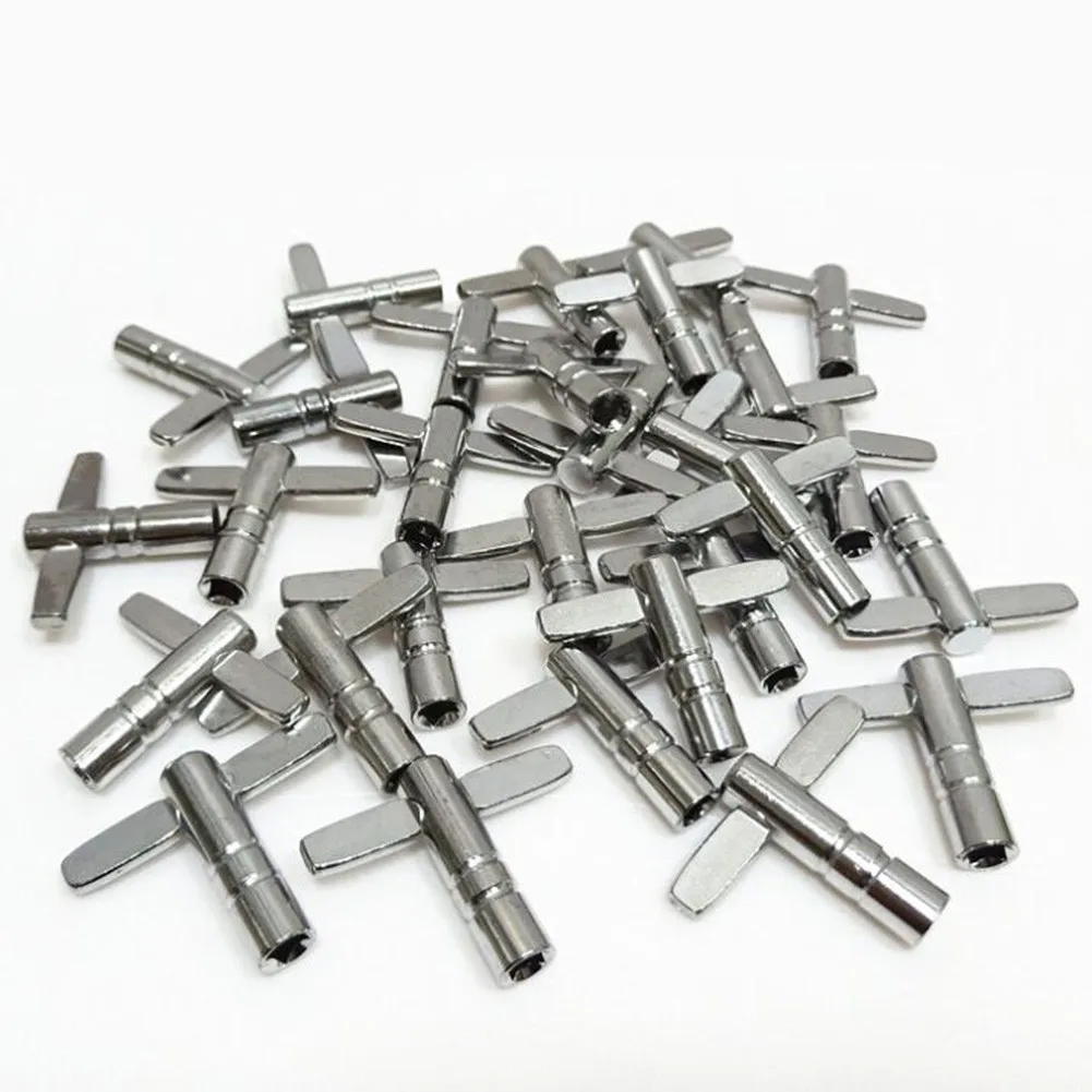 

Drum Tuning Key Adjustment Wrench Silver Metal Percussion Accessories Tool Universal 5mm Standard Tune Drum Key Instrument Parts