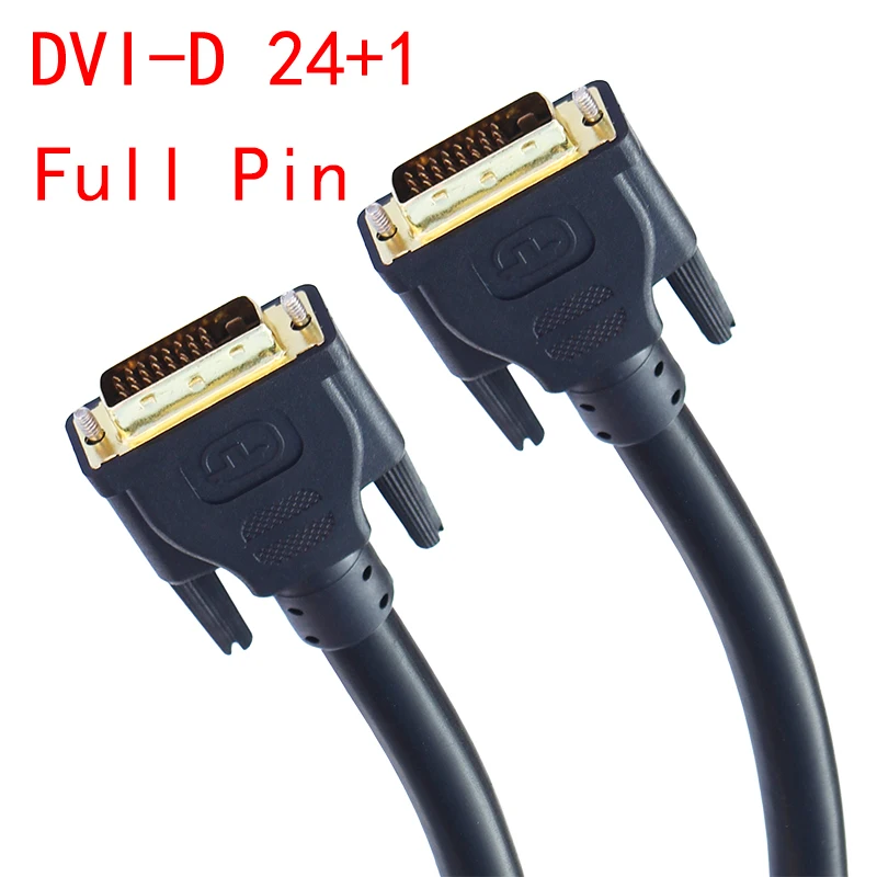 DVI D 24 + 1 Full Pin внутренний Штекерный кабель для HD монитора с большим экраном|dvi-d