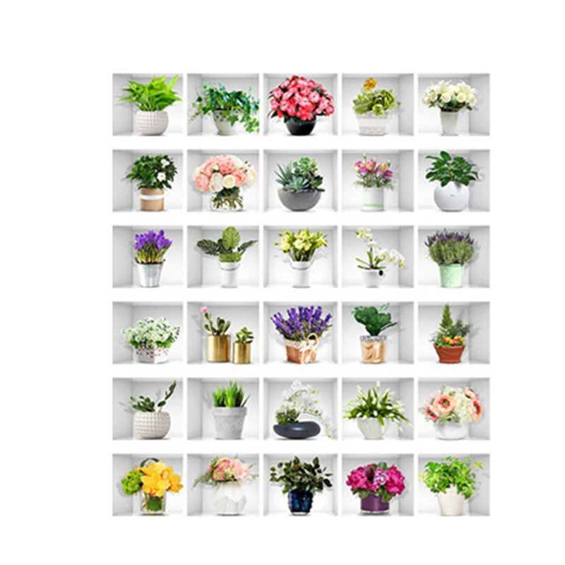 

LBER 6 Pcs Stair Stickers, Home Decor Decals, Self-Adhesive Refurbished Staircase Murals, 39x7Inch, Flower Collection