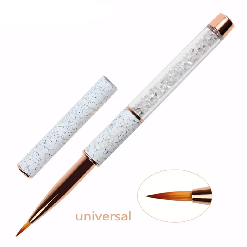

BQAN Universal Nail Brush Acrylic Nail Art Brushes UV Gel Painting Drawing Line Brush Nylon Hair Pen Manicure Nail Liner Tools