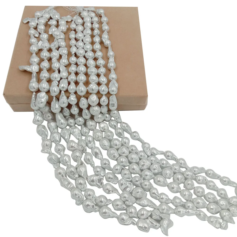 Пресноводные жемчужины в форме барокко большие 11-13 мм x 14-18 100% пресноводные. Цвет с