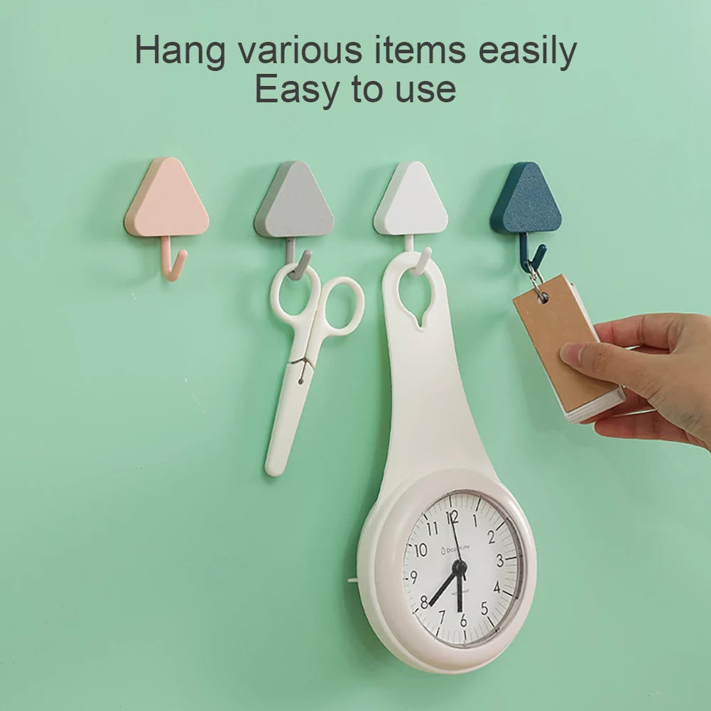 10 шт. настенные крючки водонепроницаемые самоклеющиеся сплошной цвет Бесплатная