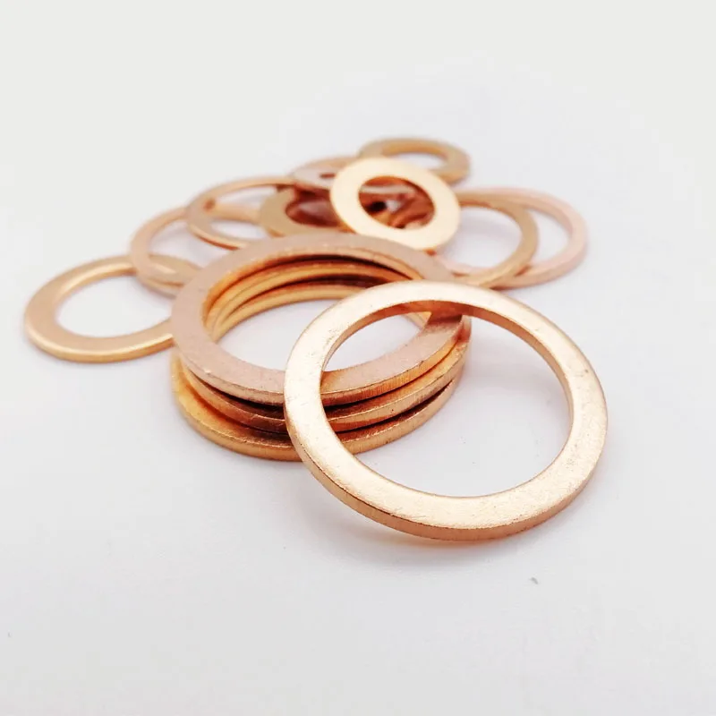 Шайба из твердой меди плоское кольцо 5 шт. уплотнительная прокладка пробка
