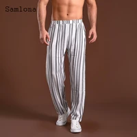 2021 mens stand pocket model stripes pants drawstring loose trouser plus size mens fashion hip hop sweatpants men streetwear