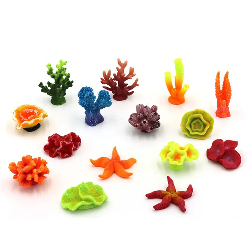 

Resin Coral Decoration Colorful Fish Aquarium Decoration Artificial Coral for fish Tank Resin Reef Rock Lanscaping Ornaments New