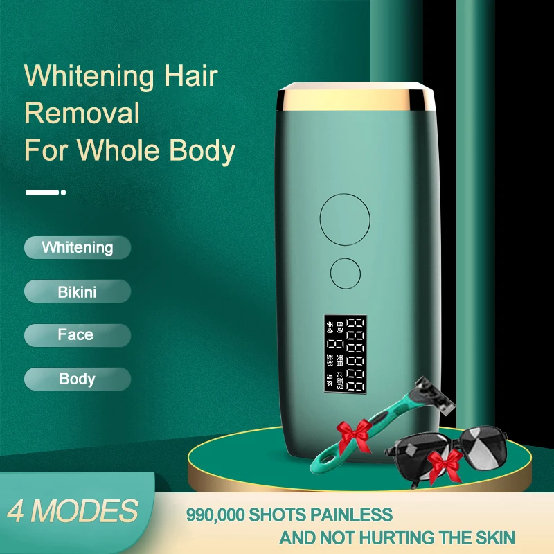 

999990 flash IPL Laser Depilator epilator permanent LCD laser hair removal Photoepilator women painless hair remover machine