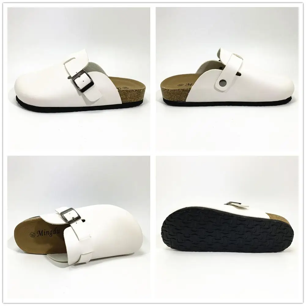 Сандалии женские KINE PANDA пробковые плоская подошва повседневные пляжные тапочки