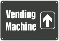 vending machine up business sign lunch room and break room 12 x 8 inches metal tin sign