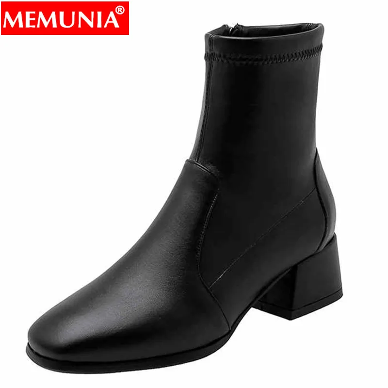 Женские ботинки с круглым носком на квадратном каблуке | Обувь