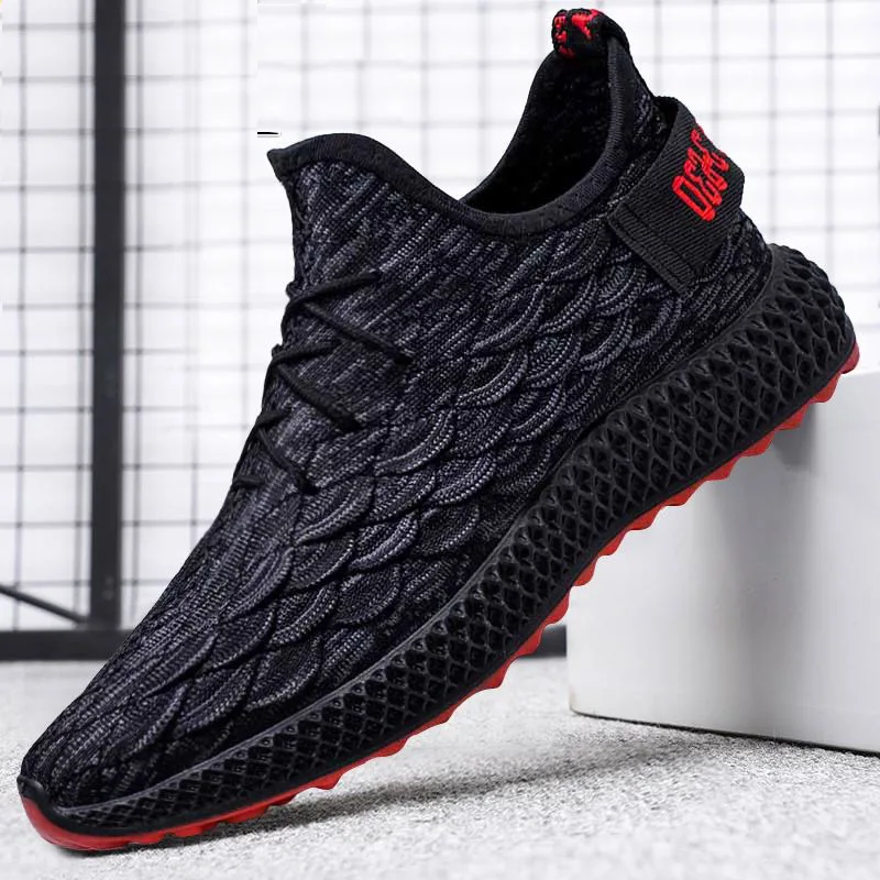 

Мужская классическая обувь, спортивная стильная обувь для отдыха, мужские однотонные туфли с узором в виде летающей рыбьей чешуи, мужские к...