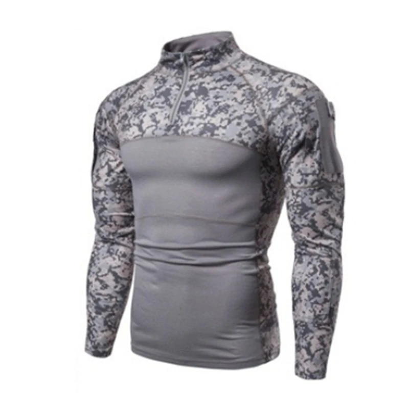 New mens Camouflage Tactical Military Clothing Combat Shirt Assault long sleeve Tight T shirt Army Costume | Мужская одежда