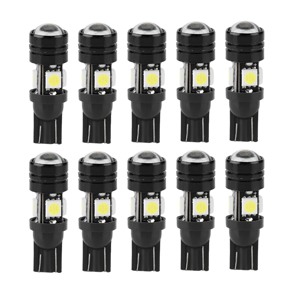 

10 шт., Автомобильные светодиодные лампы T10 5050 4SMD + 1,5 Вт