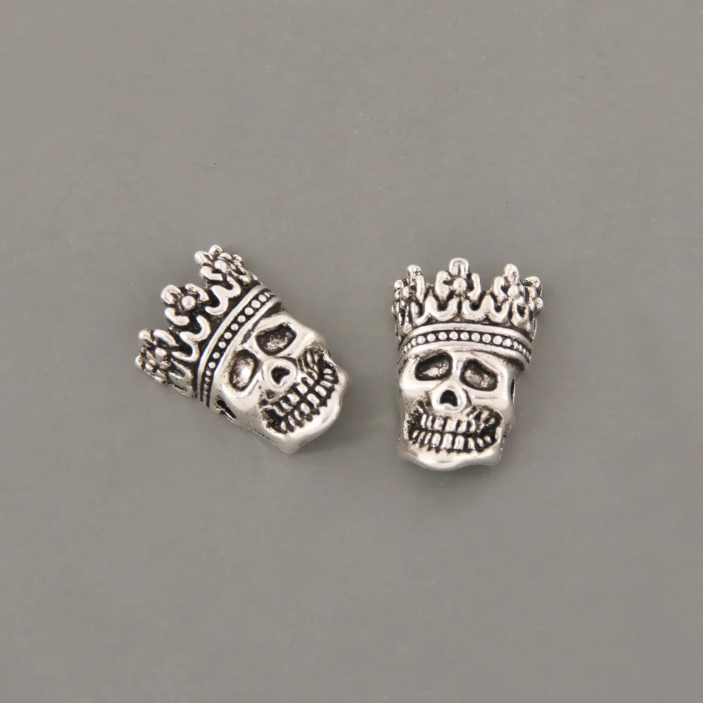 10 шт. серебряный цвет скелет тело Череп шарм браслет ожерелье для изготовления