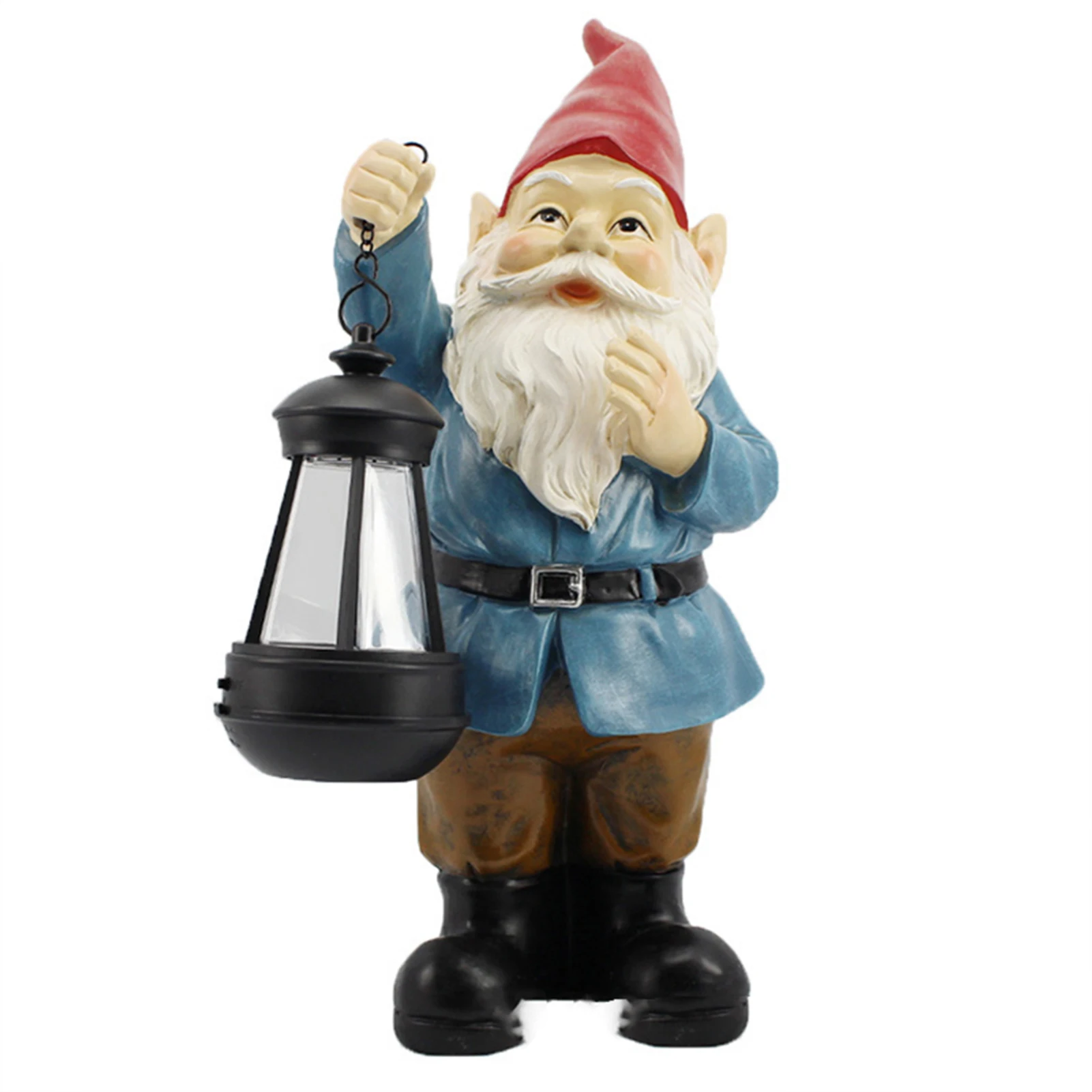 

Lantern Garden Dwarf Statue Oranments Solar Luminous Resin Decoration Christmas Gifts FBS889