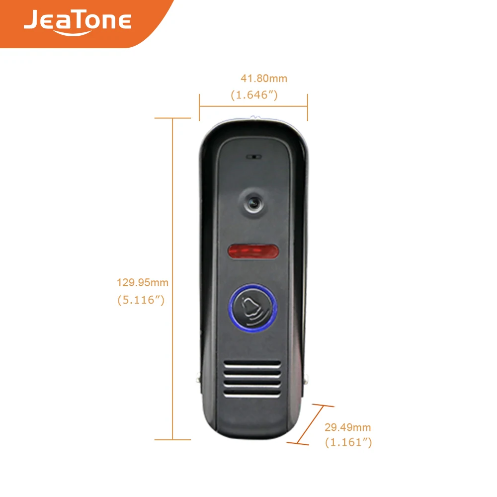 JeaTone трубка домофон домофона видео дверной звонок ИК камера высокое разрешение