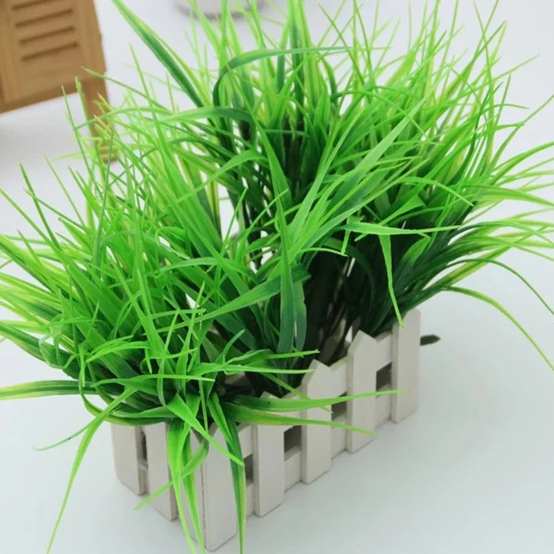 

27cm Artificial Plants Green Grass Plastic Flowers Simulation Grass Plant Household Wedding Spring Summer Living Room Decoration