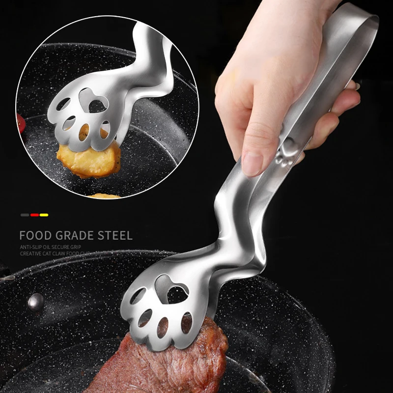 Щипцы кухонные из нержавеющей стали с кошачьими когтями термостойкие