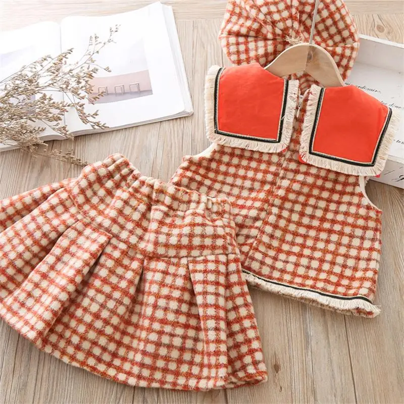 Детский костюм на весну и осень Новая Милая юбка в Корейском стиле с кукольным
