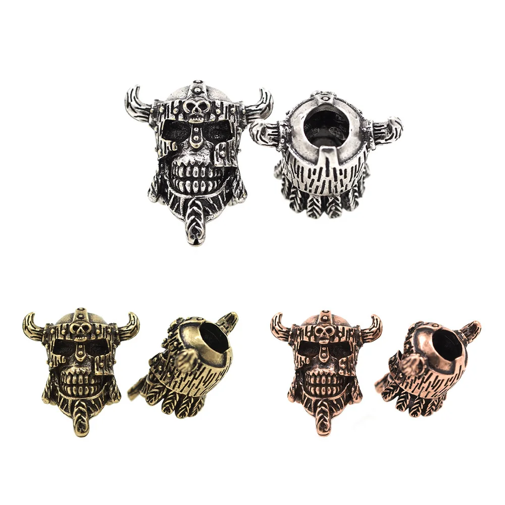 22*24 5*13 5 Ретро viking skull cz микро проложить медные циркониевые бусины DIY браслет