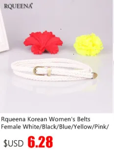Rqueena корейские женские ремни женские синие/красные/черные/белые модные женские длинные широкие пояса из искусственной кожи винтажные ремни для джинсов BE005