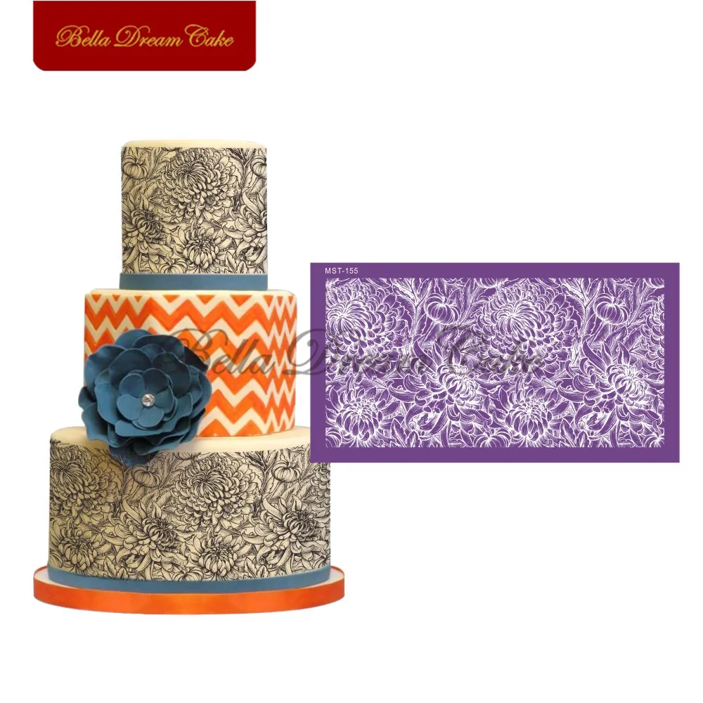 Трафареты из сетки для украшения торта с хризантемами трафареты свадебного