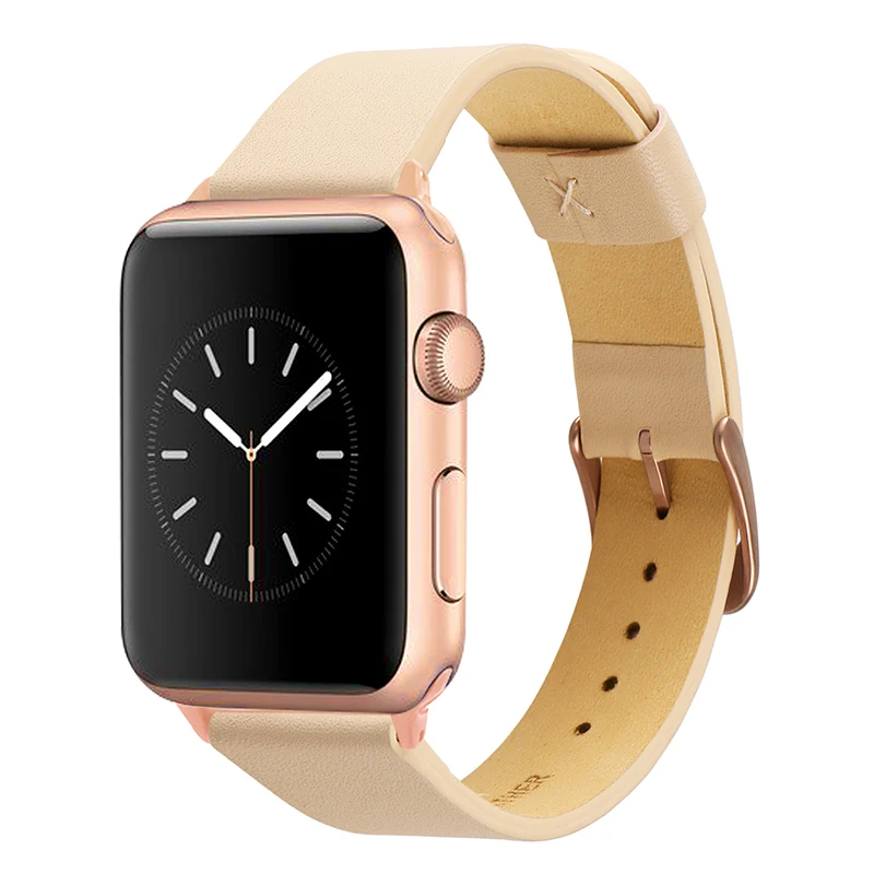 Итальянский ремешок из натуральной кожи для iWatch Apple Watch Series 5 4 3 2 1 40 мм 42 38