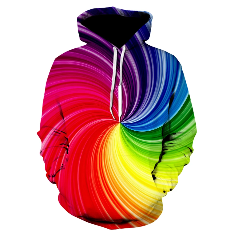 

2020 Fall/winter New Men's And Women's Hoodie Splatter 3d Printing Tie-dye Hoodie Watercolor Cool Sweatshirt White Pullover Coat