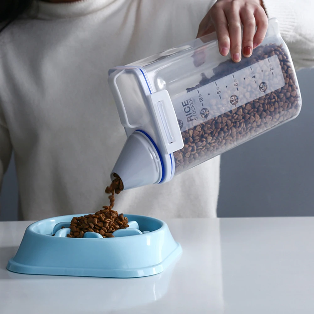 

Контейнер для хранения кошачьего корма, контейнер для хранения пищи для домашних животных, емкость для хранения пищи для собак и кошек, конт...