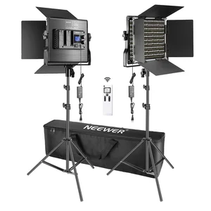 Осветительный прибор для фотостудии Neewer, 2 комплекта, 660 шт., светодиодный светильник для фото-и видеосъемки, Улучшенная Регулировка яркости, с беспроводным пультом дистанционного управления 2,4G для youtube