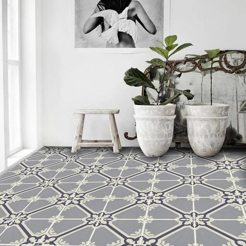 3D наклейки на пол водонепроницаемые самоклеящиеся плитки ПВХ обои для ванной