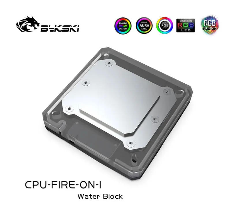 Водяной блок для процессора Bykski CPU-FIRE-ON-I INTEL LGA1150/1151/1155/1156 2011 X99 с OLED-дисплеем